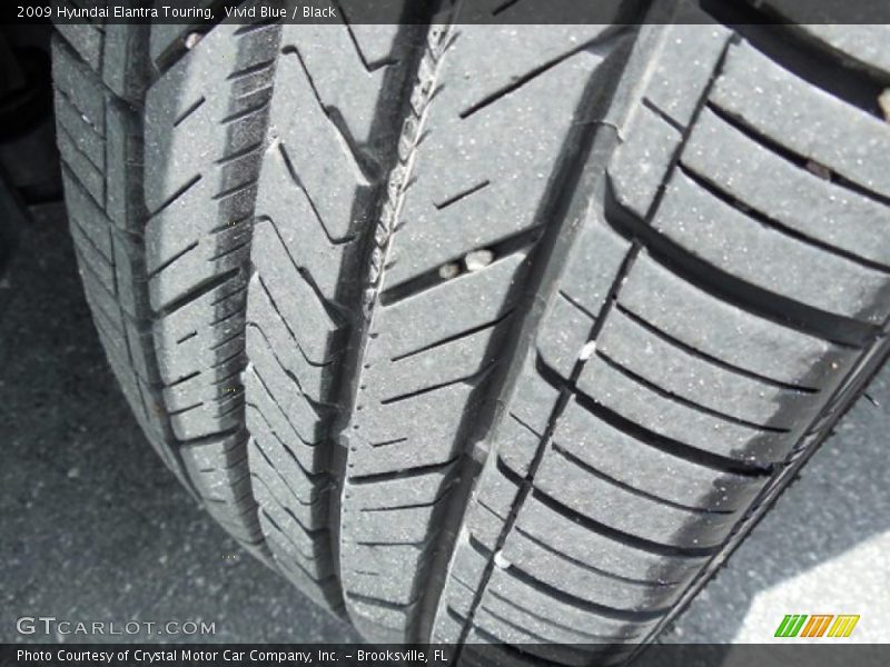 Vivid Blue / Black 2009 Hyundai Elantra Touring