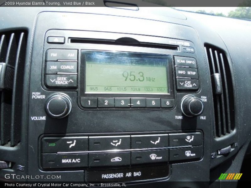 Vivid Blue / Black 2009 Hyundai Elantra Touring