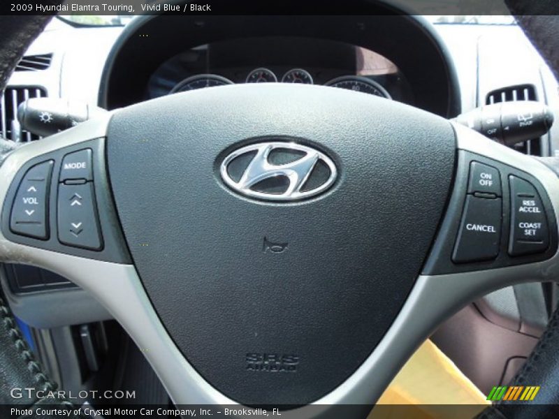 Vivid Blue / Black 2009 Hyundai Elantra Touring