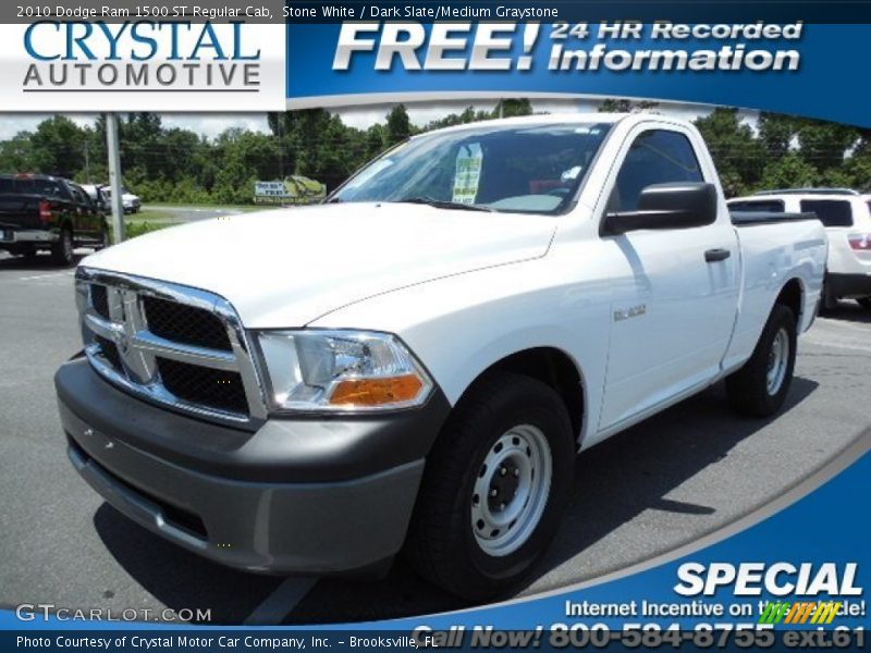 Stone White / Dark Slate/Medium Graystone 2010 Dodge Ram 1500 ST Regular Cab