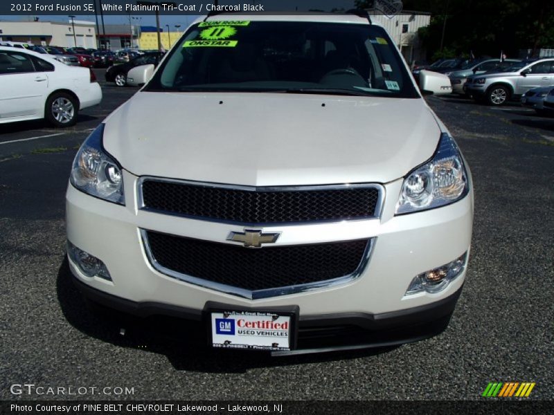 White Platinum Tri-Coat / Charcoal Black 2012 Ford Fusion SE