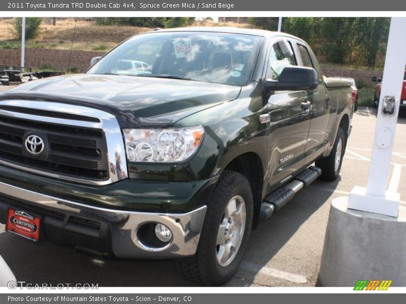 Spruce Green Mica / Sand Beige 2011 Toyota Tundra TRD Double Cab 4x4