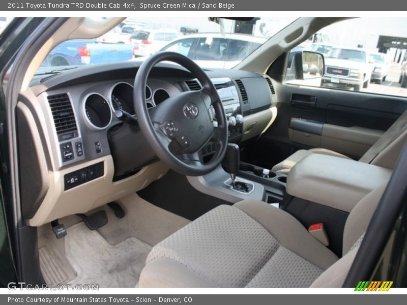 Spruce Green Mica / Sand Beige 2011 Toyota Tundra TRD Double Cab 4x4