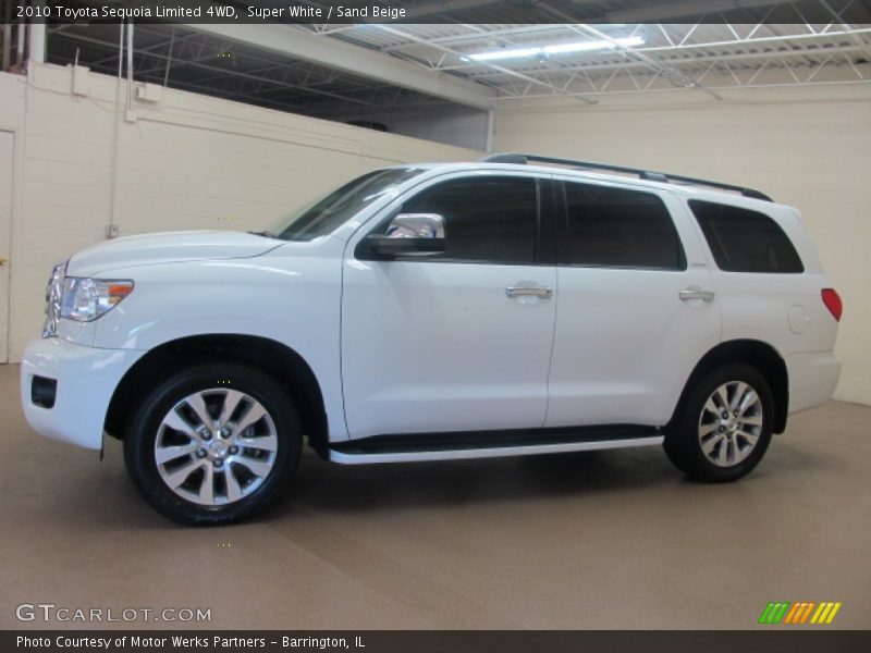 Super White / Sand Beige 2010 Toyota Sequoia Limited 4WD