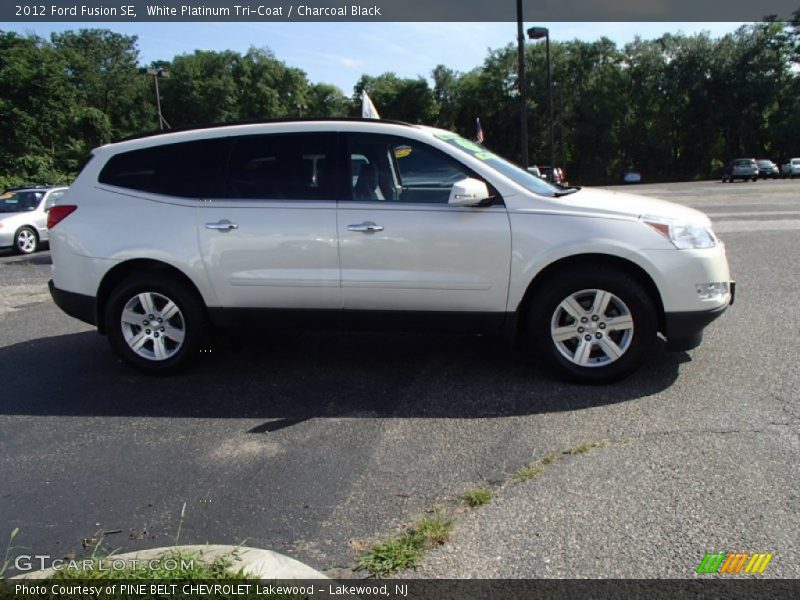 White Platinum Tri-Coat / Charcoal Black 2012 Ford Fusion SE