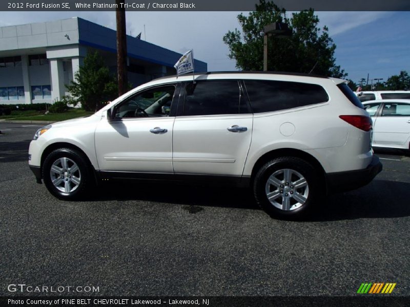White Platinum Tri-Coat / Charcoal Black 2012 Ford Fusion SE