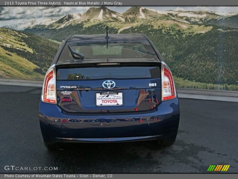 Nautical Blue Metallic / Misty Gray 2013 Toyota Prius Three Hybrid