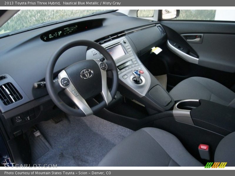 Nautical Blue Metallic / Misty Gray 2013 Toyota Prius Three Hybrid