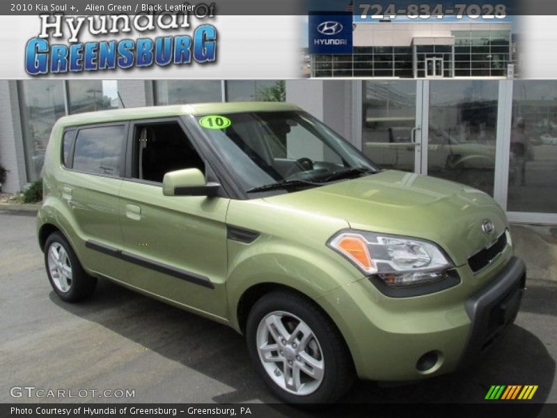 Alien Green / Black Leather 2010 Kia Soul +