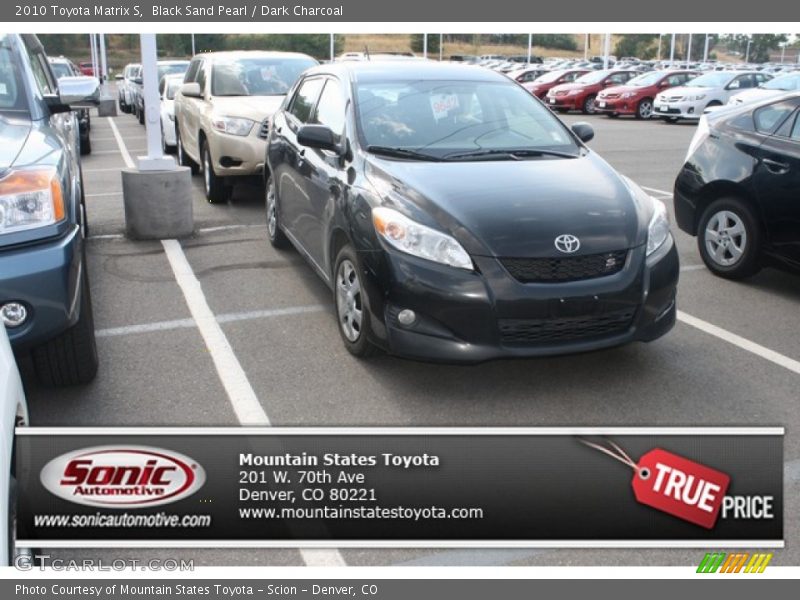 Black Sand Pearl / Dark Charcoal 2010 Toyota Matrix S