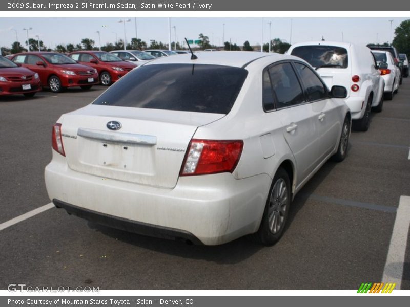 Satin White Pearl / Ivory 2009 Subaru Impreza 2.5i Premium Sedan