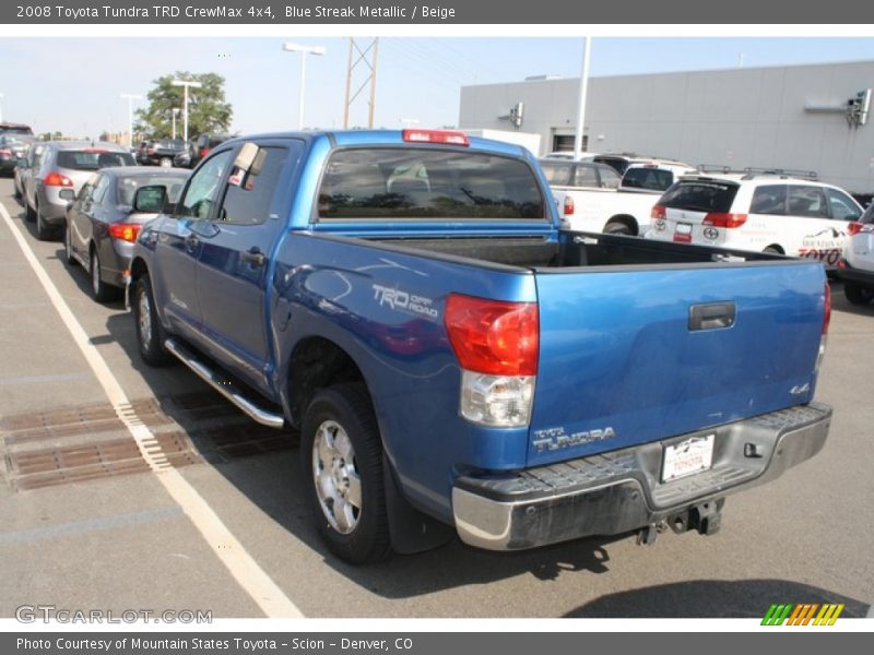 Blue Streak Metallic / Beige 2008 Toyota Tundra TRD CrewMax 4x4