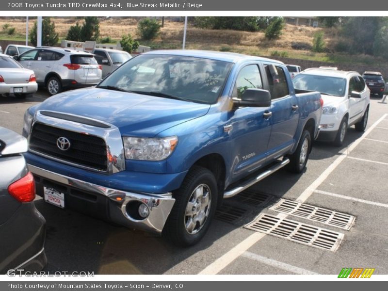 Blue Streak Metallic / Beige 2008 Toyota Tundra TRD CrewMax 4x4