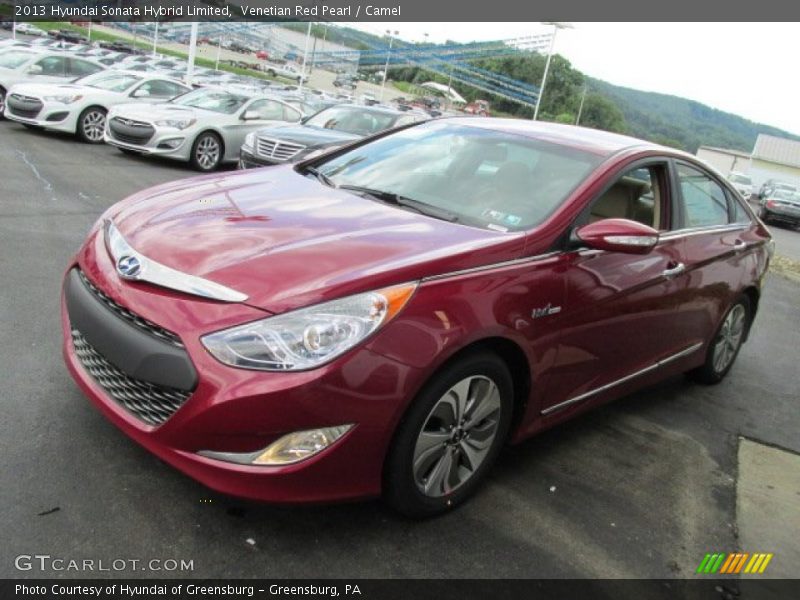Venetian Red Pearl / Camel 2013 Hyundai Sonata Hybrid Limited