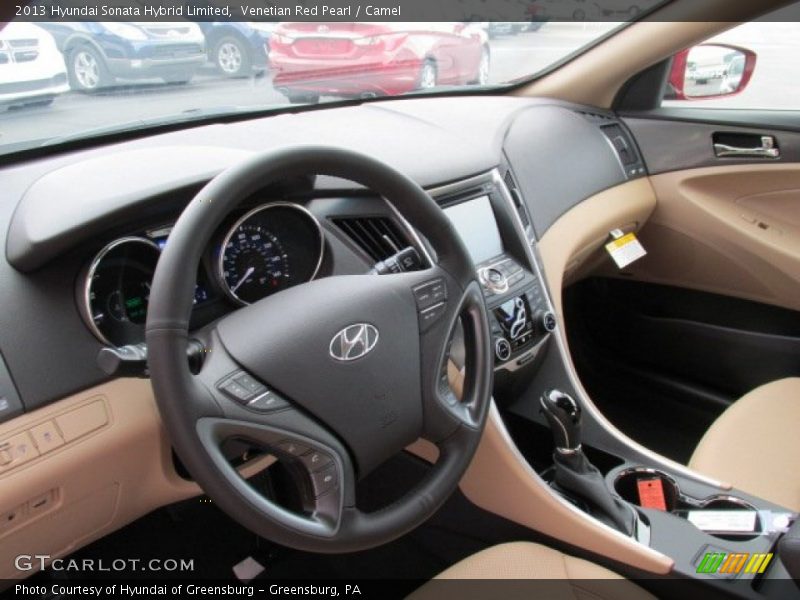 Venetian Red Pearl / Camel 2013 Hyundai Sonata Hybrid Limited