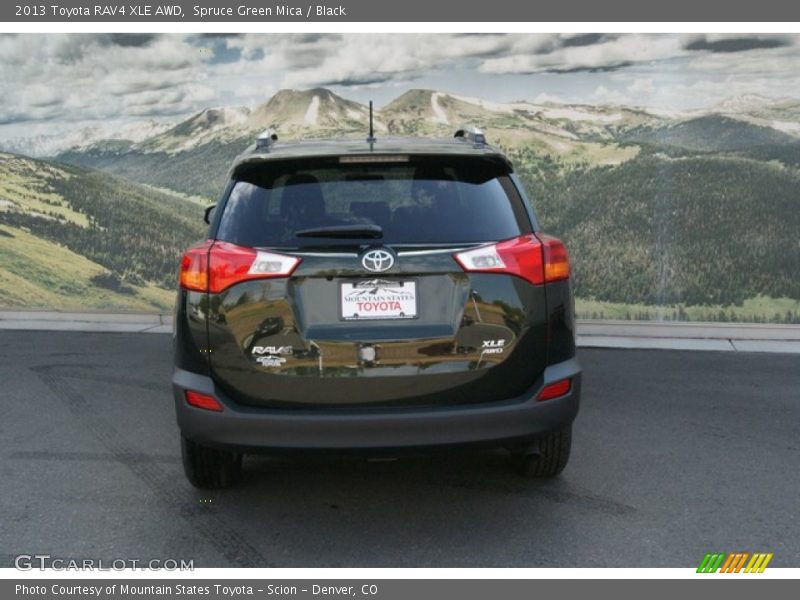 Spruce Green Mica / Black 2013 Toyota RAV4 XLE AWD