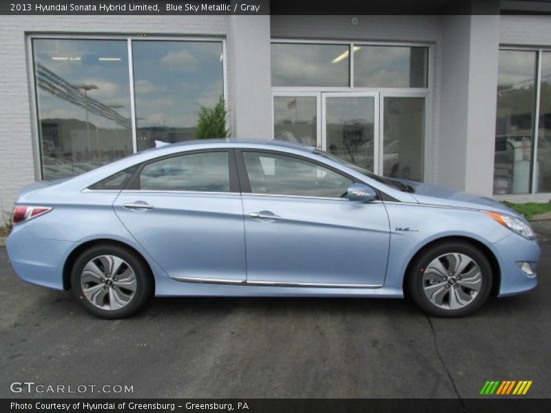 Blue Sky Metallic / Gray 2013 Hyundai Sonata Hybrid Limited