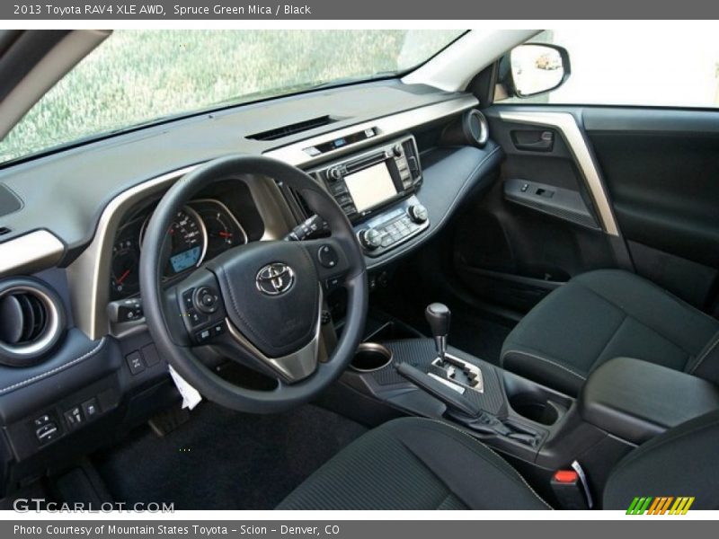 Spruce Green Mica / Black 2013 Toyota RAV4 XLE AWD