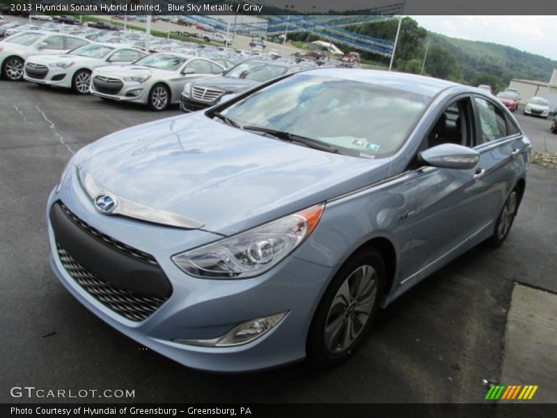 Blue Sky Metallic / Gray 2013 Hyundai Sonata Hybrid Limited