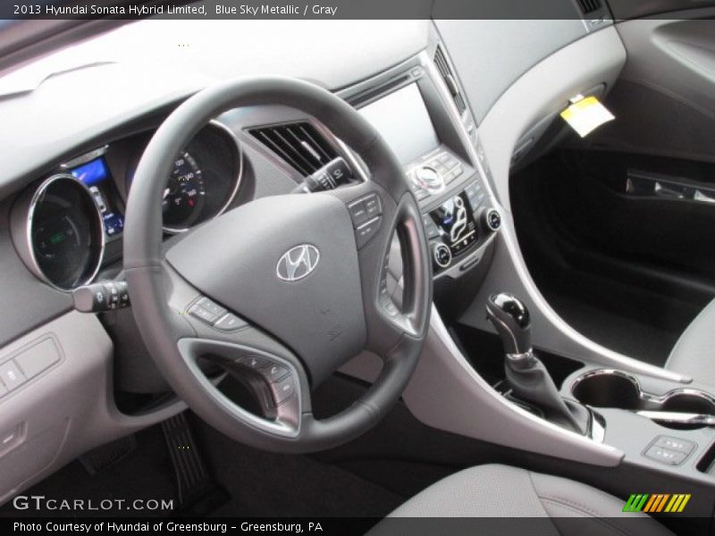Blue Sky Metallic / Gray 2013 Hyundai Sonata Hybrid Limited