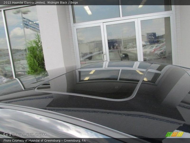 Midnight Black / Beige 2013 Hyundai Elantra Limited