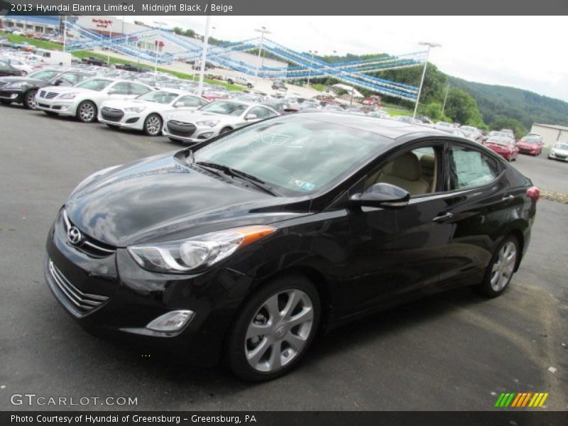 Midnight Black / Beige 2013 Hyundai Elantra Limited