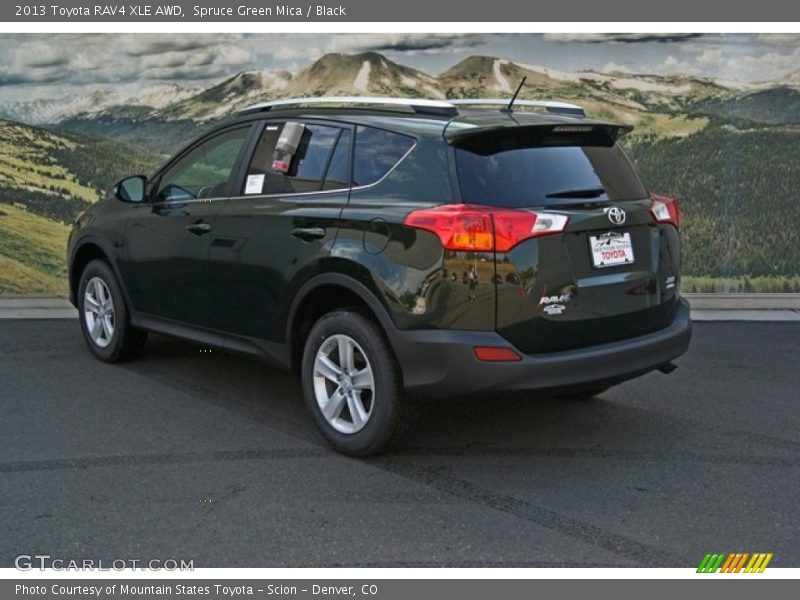Spruce Green Mica / Black 2013 Toyota RAV4 XLE AWD