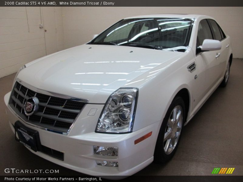 White Diamond Tricoat / Ebony 2008 Cadillac STS 4 V6 AWD