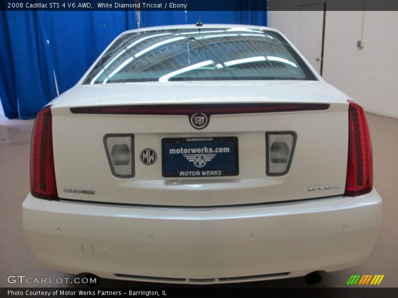 White Diamond Tricoat / Ebony 2008 Cadillac STS 4 V6 AWD