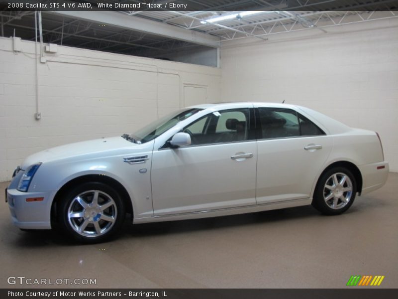 White Diamond Tricoat / Ebony 2008 Cadillac STS 4 V6 AWD