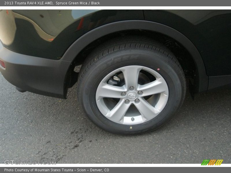 Spruce Green Mica / Black 2013 Toyota RAV4 XLE AWD