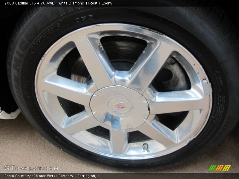 White Diamond Tricoat / Ebony 2008 Cadillac STS 4 V6 AWD
