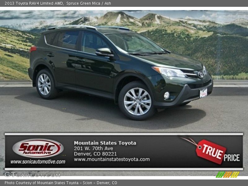 Spruce Green Mica / Ash 2013 Toyota RAV4 Limited AWD