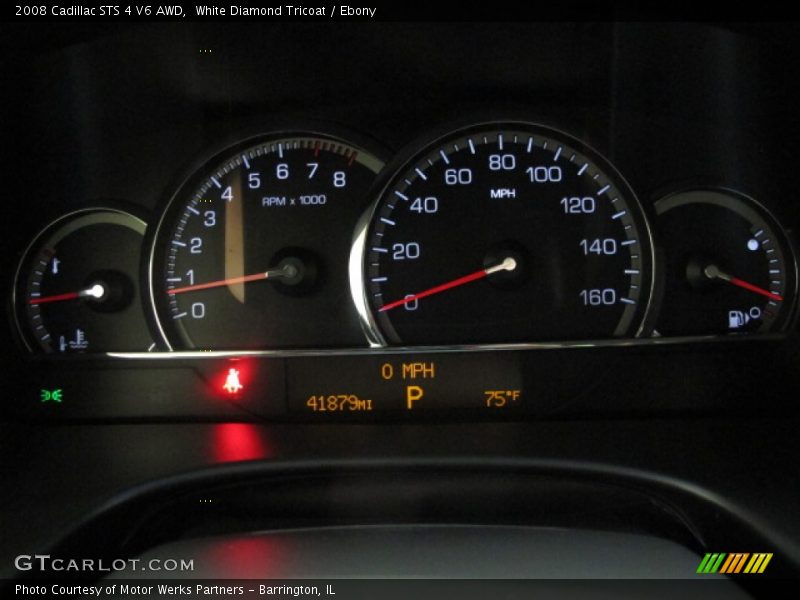 White Diamond Tricoat / Ebony 2008 Cadillac STS 4 V6 AWD