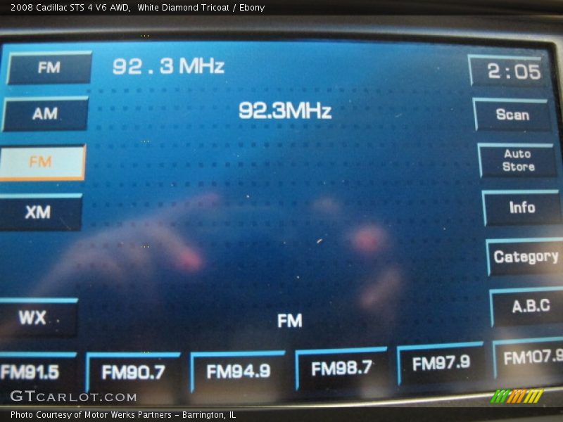 White Diamond Tricoat / Ebony 2008 Cadillac STS 4 V6 AWD