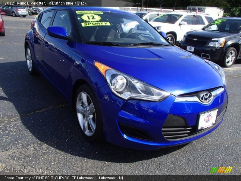 Marathon Blue / Black 2012 Hyundai Veloster