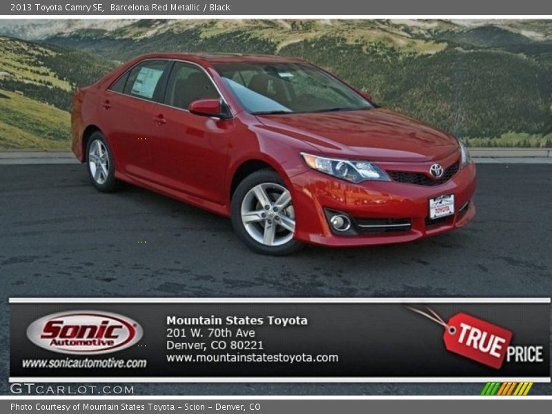 Barcelona Red Metallic / Black 2013 Toyota Camry SE