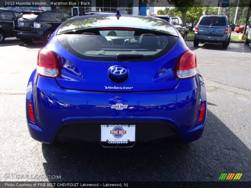 Marathon Blue / Black 2012 Hyundai Veloster