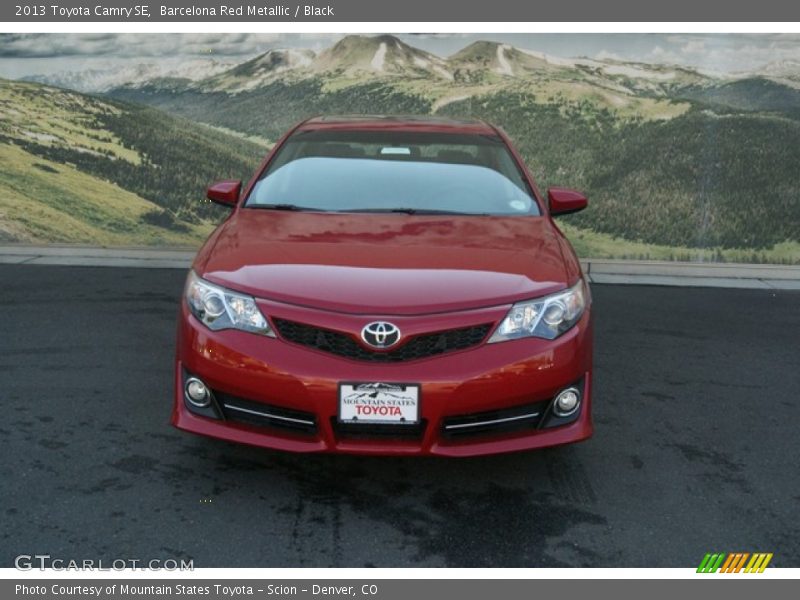 Barcelona Red Metallic / Black 2013 Toyota Camry SE