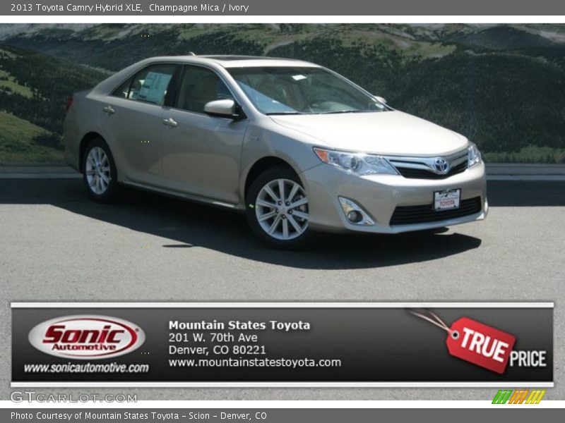 Champagne Mica / Ivory 2013 Toyota Camry Hybrid XLE