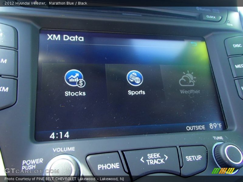 Marathon Blue / Black 2012 Hyundai Veloster