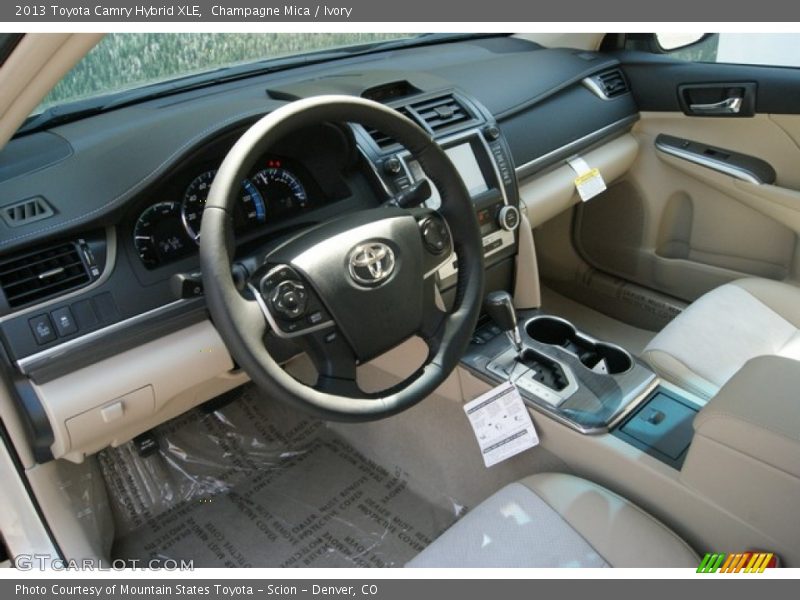 Champagne Mica / Ivory 2013 Toyota Camry Hybrid XLE