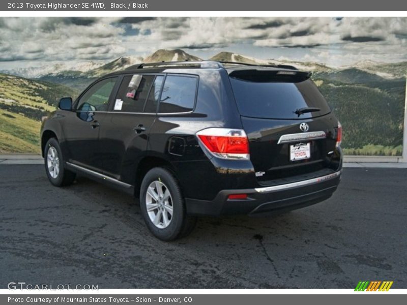 Black / Black 2013 Toyota Highlander SE 4WD
