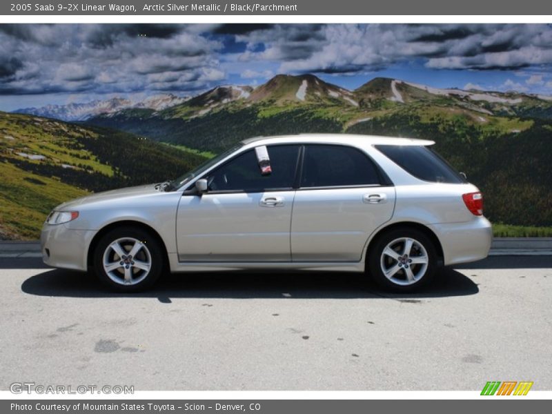 Arctic Silver Metallic / Black/Parchment 2005 Saab 9-2X Linear Wagon