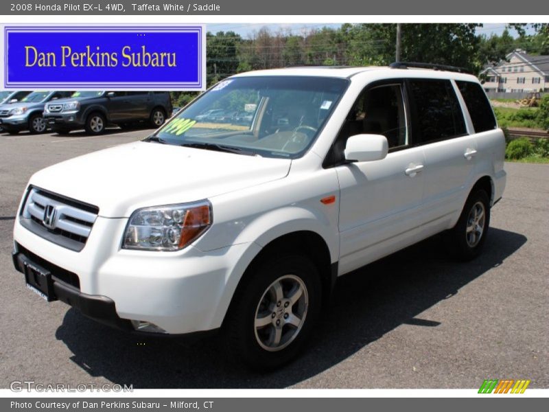 Taffeta White / Saddle 2008 Honda Pilot EX-L 4WD