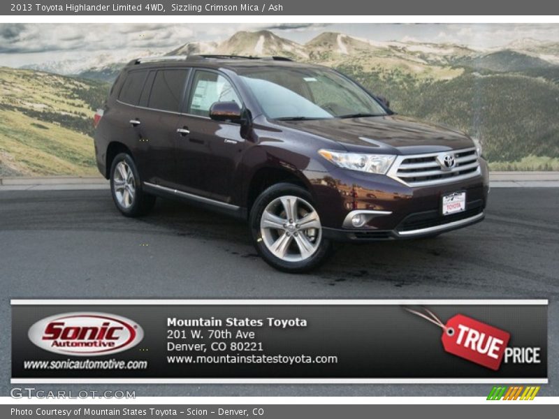 Sizzling Crimson Mica / Ash 2013 Toyota Highlander Limited 4WD