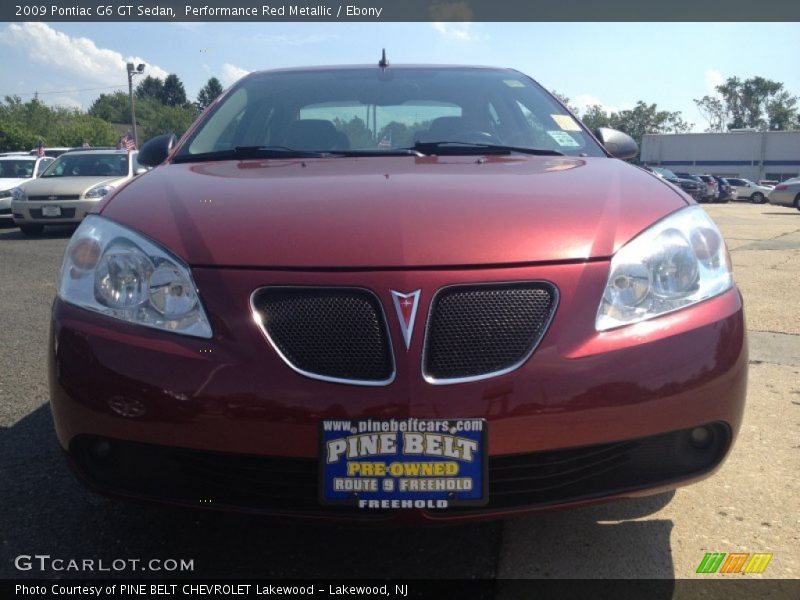 Performance Red Metallic / Ebony 2009 Pontiac G6 GT Sedan