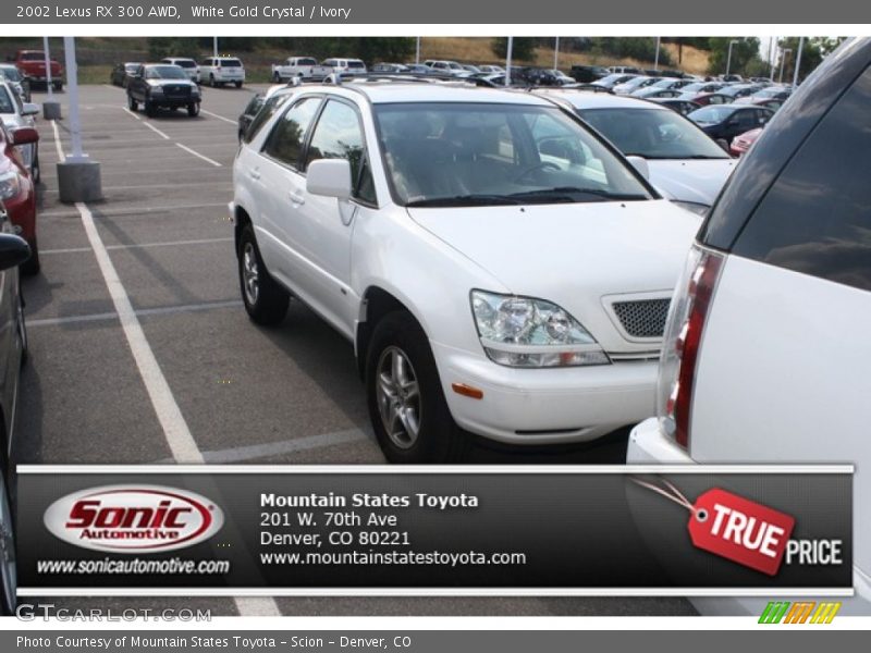 White Gold Crystal / Ivory 2002 Lexus RX 300 AWD