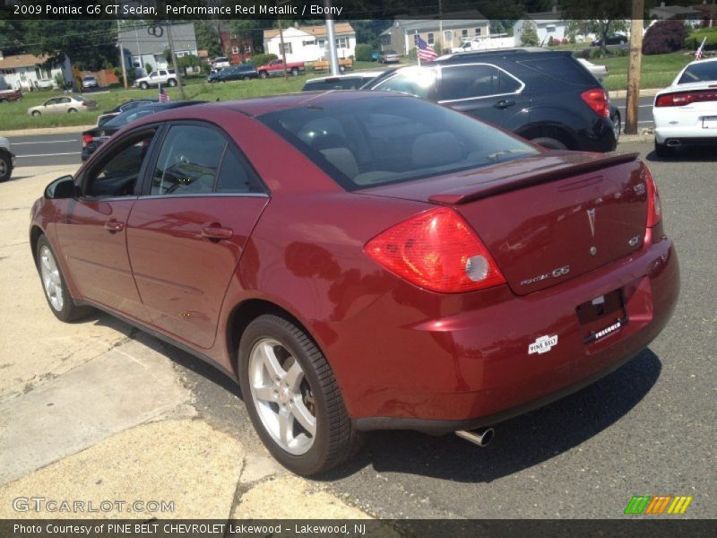 Performance Red Metallic / Ebony 2009 Pontiac G6 GT Sedan