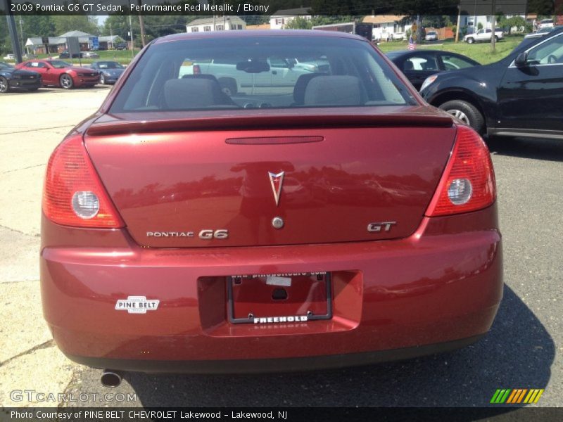 Performance Red Metallic / Ebony 2009 Pontiac G6 GT Sedan